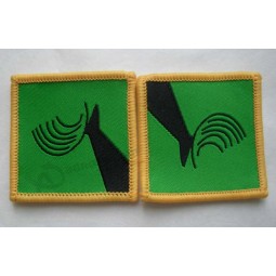 Factory direct wholesale customized top quality Overlocking Border for School Clothing Woven Badge