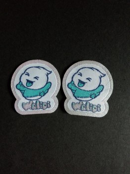 Customized top quality Laser Cut Edges Clothing Woven Badge