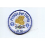 Wholesale customized high-end Customized Design Round Shape Garment Woven Badge