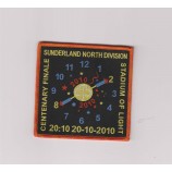 Wholesale customized high-end Red Overlocking Border School Woven Badge