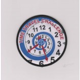 Wholesale customized high-end Customized Clock Design Clothing Woven Badge