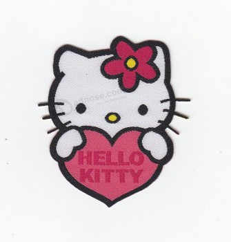 Wholesale customized high-end Kitty Cat Clothing Woven Badge