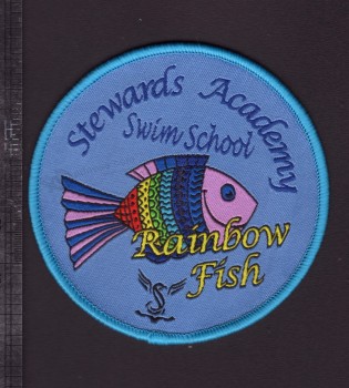 Wholesale customized high-end Fish Design Clothing Woven Badge