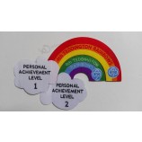 Wholesale customized high-end Rainbow Design Laser Cut Shape for Clothing Woven Badge