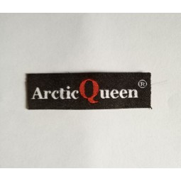Wholesale customized high-end Straight Cut Damask Clothing Woven Label