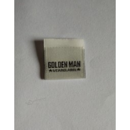Wholesale customized high-end Centred Folded Damask Woven Label