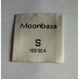 Wholesale customized high-end Clothing Main and Size Woven Label