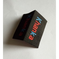 Wholesale customized high-end Centred Folded Starching Clothing Woven Label