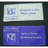 Wholesale customized high-end Taffeta Quality Hot Cut Damask Garment Woven Label