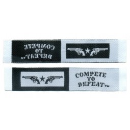 Wholesale customized high-end Taffeta Quality Folded High Damask Garment Woven Label