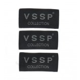 Wholesale customized high-end Taffeta Quality Straight Cut Damask Garment Woven Label