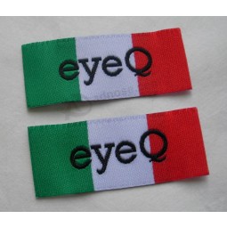 Wholesale customized high-end Taffeta Quality Endfolded Damask Garment Woven Label