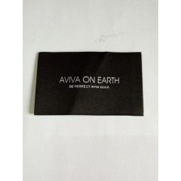 Wholesale customized high-end Taffeta Quality Black Colour Garment Woven Label