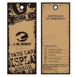 Cheap Wholesale Fashion Hot Paper Label for Garment Bag and Shoes