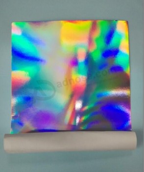 Cartão metalised holográfico de transferência de prata feito sob encomenda para o caso cosmético