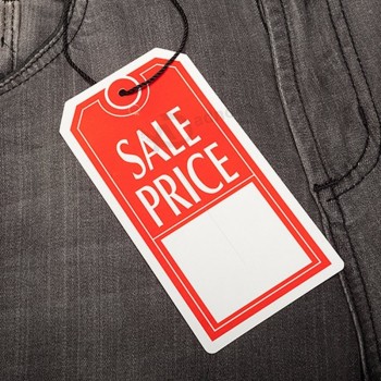 Al por mayor personalizado alto-Etiqueta de papel del precio preimpreso de la ropa del final para la ropa (5995-2)