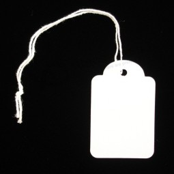 Wholesale customized high-end Recycled White Glossy Paper Price Hang Tag for Jewelry