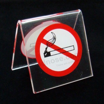 卸売カスタマイズ高-最後の喫煙看板は透明アクリルディスプレイ (ああ025)