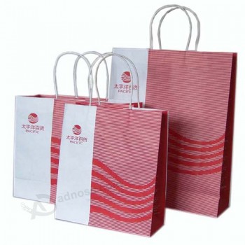 Shopping bag in carta kraft bianca personalizzata