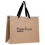 Cheap Custom Brown Kraft Paper Shopping Bag with Handle