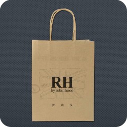 Billige kundenspezifische Luxuskraftpapier-Einkaufstasche mit Logo