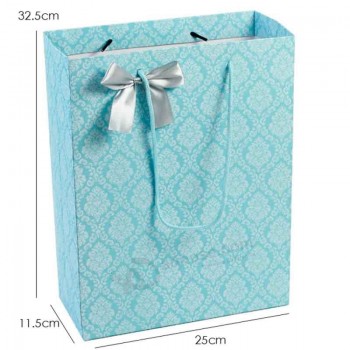 Factory Custom Printed Paper Shopping Gift Bag with Butterfly Ornament