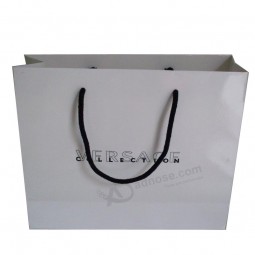 Bolsa de regalo de compras de papel personalizado con mango de cuerda