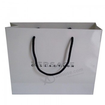 Bolsa de regalo de compras de papel personalizado con mango de cuerda