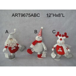 Wholesale 12"Hx8"L Standing Christmas Home Decoration Gift Craft-3asst