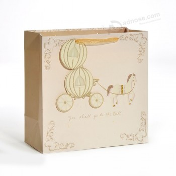 Bolsa de papel de lujo personalizada de fábrica con mango