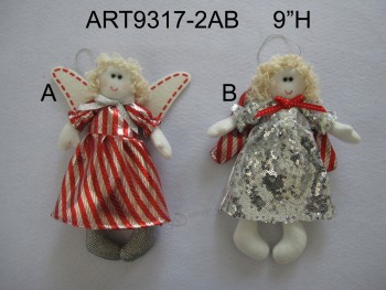 Wholesale 9"H Christmas Decoration Gift Angel -2asst