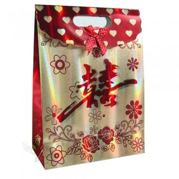 Bolsa de regalo de papel de diseño personalizado para regalos de embalaje y promoción