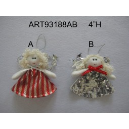 Wholesale 4“ ” Hchristmas Tree Ornaments Angel-2asst