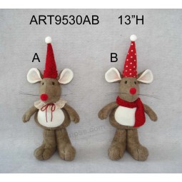 Wholesale 13"H Standing Boy & Girl Mouse-2asst. -Christmas Decoration