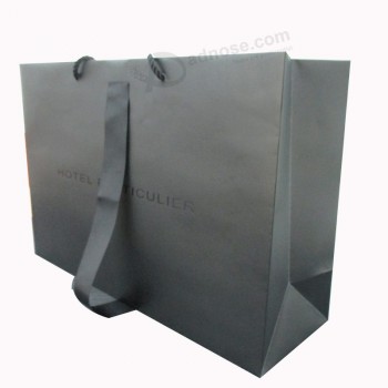 Custom Paper Shopping Bag with Ribbon Tape Wholesale
