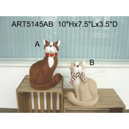 Wholesale Cute Fleece Cat Home Decoration Toys-2asst.