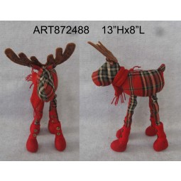 Wholesale Standing Christmas Plait Reindeer Decoration Gift