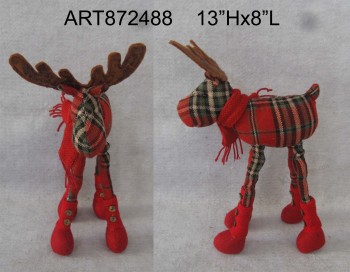 Venta al por mayor regalo de decoración de renos de trenza de Navidad