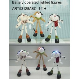 Wholesale Standing Dogs with Lighting Eyes, 3 Asst-Christmas Lights