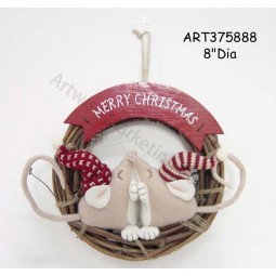 Wholesale Merry Christmas Kissing Mouse Wreath