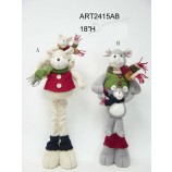 도매 양털 서있는 마우스 가족, 2 asst-크리스마스 장식