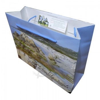 Bolsa de papel personalizada al por mayor para ir de compras y empacar