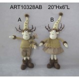 Wholesale 20"H Standing Boy & Girl Reindeer with Knitted Jacket-Christmas Decoration