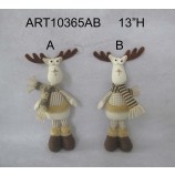 Wholesale 13"H Standing Reindeer Christmas Decoration Toy-2asst