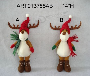 Al por mayor arbolado decoración de navidad juguete de pie renos