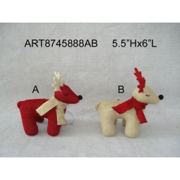 Wholesale Knitted Christmas Decoration Standing Reindeer-2assorted