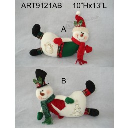 Wholesale 10"Hx13"L Snowman Doorstopper, 2 Asst-Christmas Decoration