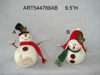 Al por mayor feliz navidad decoración snowman-2asst
