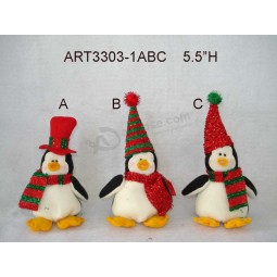 Wholesale 5.5"H Christmas Decoration Penguin Ornaments, 3 Asst