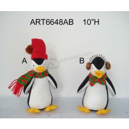 Wholesale 11"H Christmas Decoration Penguin Gift 2 Asst